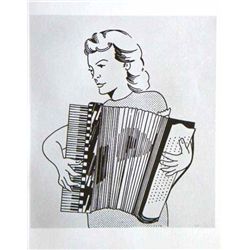 Lichtenstein  Girl With Accordion 