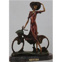  The Bicycle Spring Time  Bronze Sculpture Inspired - Icart