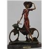 Image 1 : "The Bicycle Spring Time" Bronze Sculpture Inspired - Icart