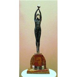 Chiparus - "Starfish Dancer" -Bronze And Ivory Sculpture