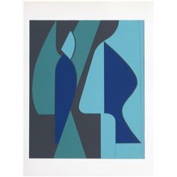 Vasarely Color Silkscreen, 1959