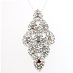 1.0 Ctw. Red & White Diamond - 10kw Gold - Pendant