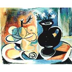 Picasso  Fruit With Vase Of Flowers 