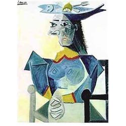 Picasso  Lady With Fork And Lemon In Hat 