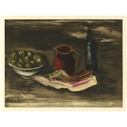 Vlaminck "Still Life With Bacon" Lithograph