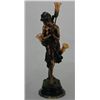 "Mandolin On Back" Bronze Sculpture Lamp - A. Moreau