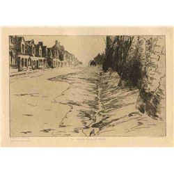 1898 Baertsoen "La Grand'rue, Le Matin" Original Etching