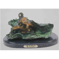 "Girl In The Sea" Bronze Sculpture - Villanis