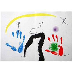 Miro Original Lithograph (Two Hands) 1971