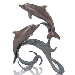 Double Dolphins Bronze Sculpture
