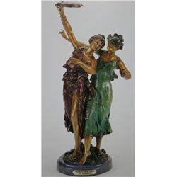 "Tambourine Girls" Bronze Sculpture - Dumaige