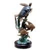 Sea Turtle With Fish Bronze Sculpture