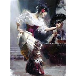 Pino Hand Signed Giclee On Canvas  The Dancer 