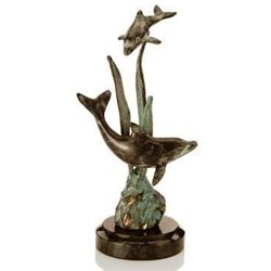 Double Dolphins Bronze Sculpture