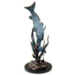 Redfish & Crab Bronze Sculpture