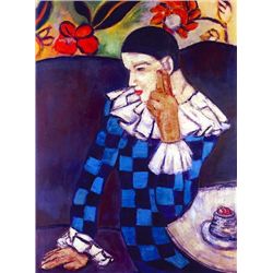 Picasso  Harlequin Leaning On His Elbow 