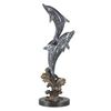 Cresting Dolphins Bronze Sculpture