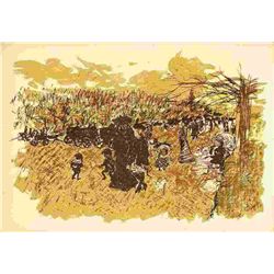Bonnard Lithograph "Avenue Du Bois"