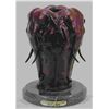"Elephants On Vase" Bronze Sculpture - Mene