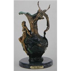  Handled Vase With Nude  Bronze Sculpture - Debut