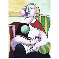 Picasso "Lady In Striped Green Chair"