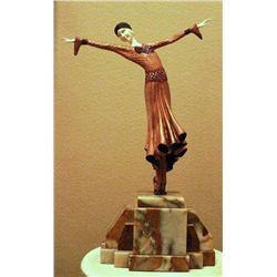 Chiparus -  Spanish Dancer  -Bronze And Ivory Sculpture