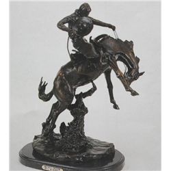 "Bronco Twister" Bronze Sculpture - Russell