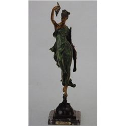  Woman With Cornucopia  Bronze Sculpture - Vauthier