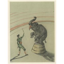 "Toulouse-Lautrec "Elephant En Liberte" Lithograph | Circus