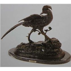 "Golden Pheasant" Bronze Sculpture - Moigniez