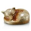 Image 1 : Sleeping Fox Bronze Sculpture