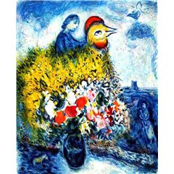 Marc Chagall  Les Coq Avec Juane 