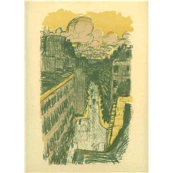 Bonnard Lithograph  Rue Vue D'en Haut 