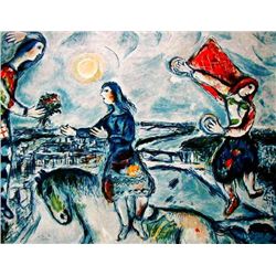 Marc Chagall "Lovers Over Paris"