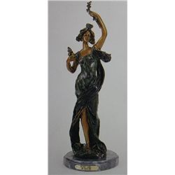 "Rose Girl" Bronze Sculpture - Bauche