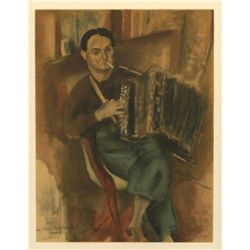 Pascin  Portrait De Pierre Mac Orlan  Lithograph