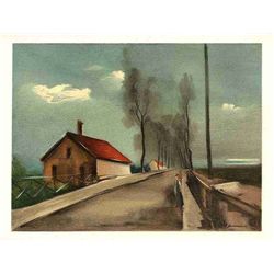 Vlaminck "The Brezolles Road" Lithograph