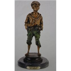  Whistling Boy  Bronze Sculpture - A. Moreau