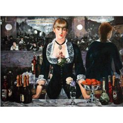 Manet  A Bar At The Folies Bergene 