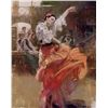 Image 1 : Pino Hand Signed Giclee On Canvas "Flamenco In Red"