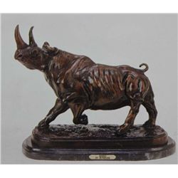  Rhino  Bronze Sculpture - Bonheur