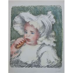 Renoir   L'enfant Au Biscuit  Vintage Lithograph