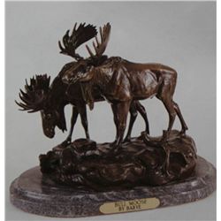 "Moose" Bronze Sculpture - Barye