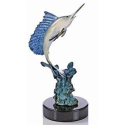 Jumping Sailfish Bronze Sculpture