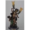 "Torch Boy" Bronze Sculpture Lamp - A. Moreau