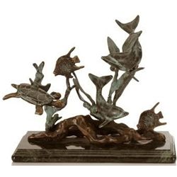 Dolphin & Sealife Bronze Sculpture