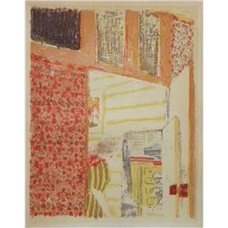 Vuillard Lithograph "Interieur Aux Tentures Roses Iii"