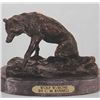 Image 1 : "Wolf With Bone" Bronze Sculpture - Russell