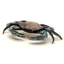 Bluepoint Crab Bronze Sculpture