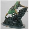 Image 1 : "Arab On Rock" Bronze Sculpture - Gulleman